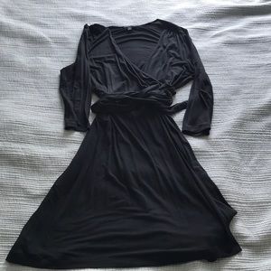 Black wrap dress